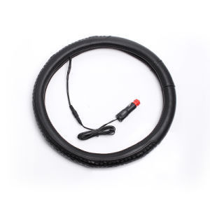 Copertura del volante da 38 cm per tutte le auto in filo di riscaldamento e fibra composita