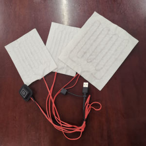 Cavi di riscaldamento a fibre composite 5V USB Pad elettrici di riscaldamento flessibili per giubbotti